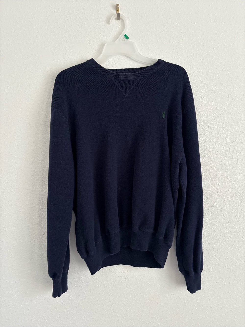 Vintage Ralph Lauren Men's Navy Crewneck Sweater